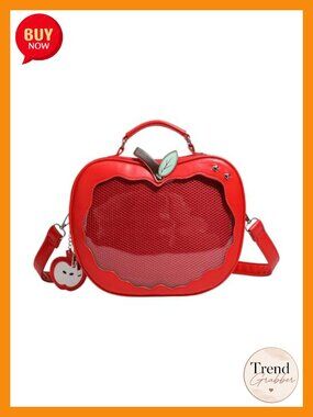 Fruit Shape PU Leather Crossbody Bag Preppy Itabag Shoulder